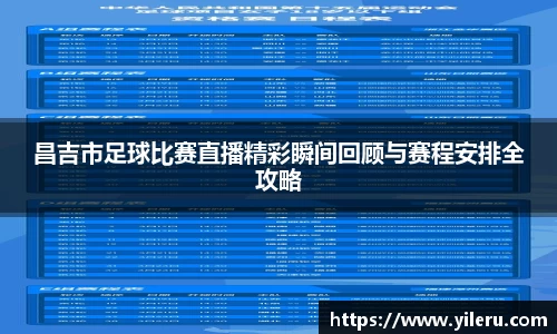 昌吉市足球比赛直播精彩瞬间回顾与赛程安排全攻略